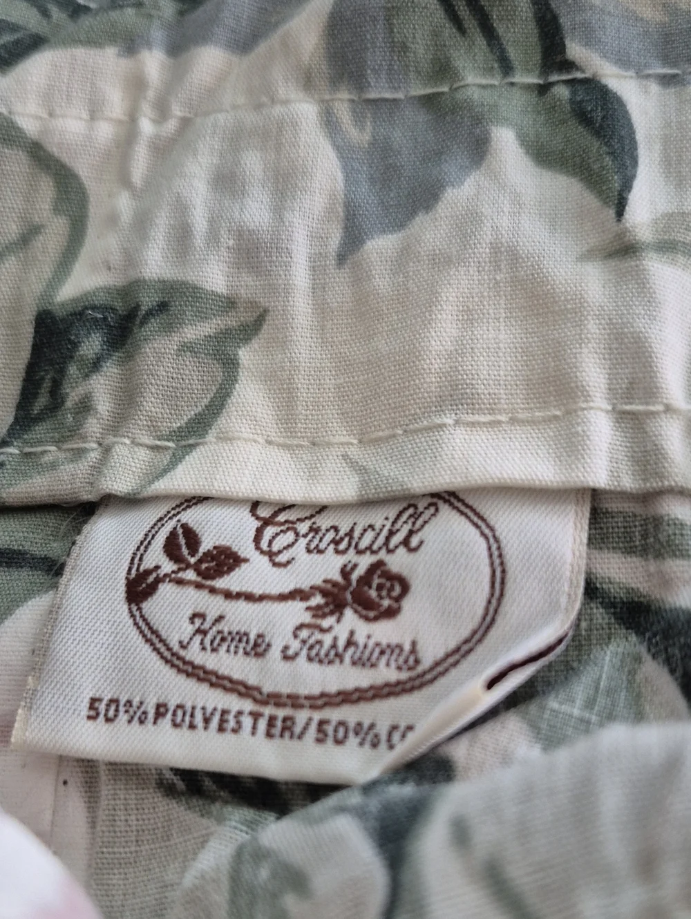 Vintage Floral Ruffled Swag Curtain 84x26